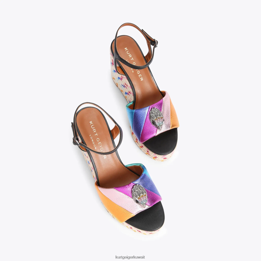 كيلووات Kurt Geiger نحيف لندن كينسينغتون 105 اسبادريل مزيج أسود X06PDH220 | أحذية