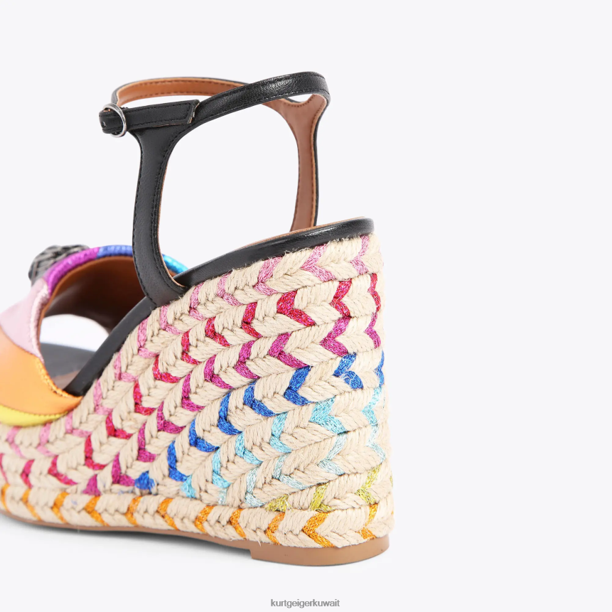 كيلووات Kurt Geiger نحيف لندن كينسينغتون 105 اسبادريل مزيج أسود X06PDH220 | أحذية