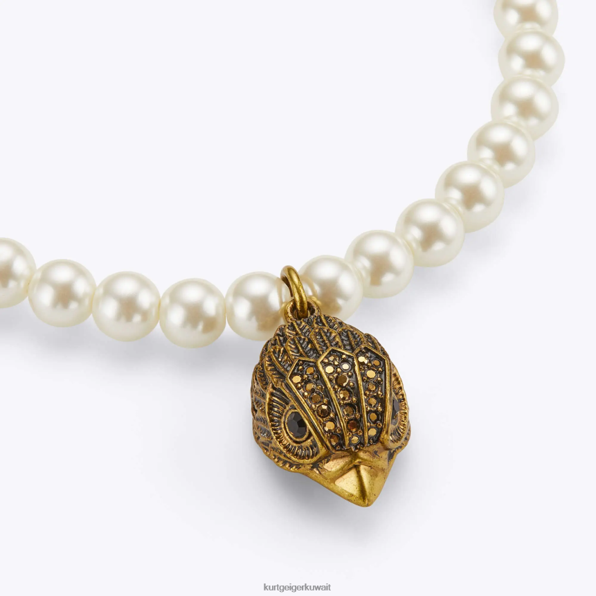 كيلووات Kurt Geiger نحيف نسر لندن لؤلؤة Barcelet أبيض X06PDH569 | مُكَمِّلات