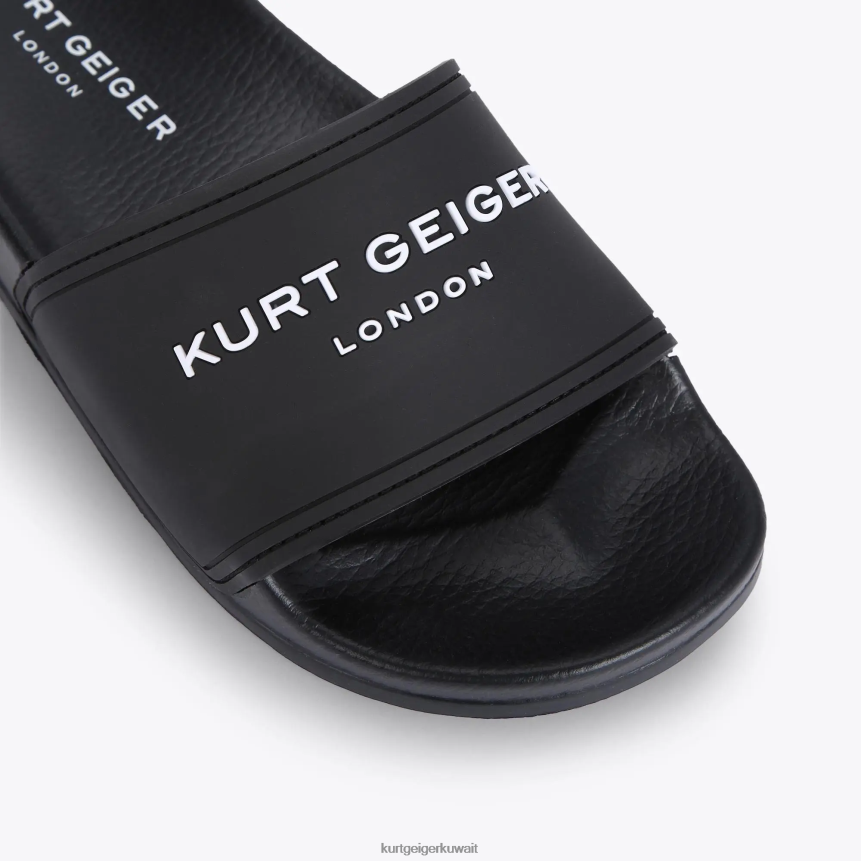 كيلووات Kurt Geiger نحيف لندن KGL منزلق حمام السباحة أسود X06PDH454 | أحذية