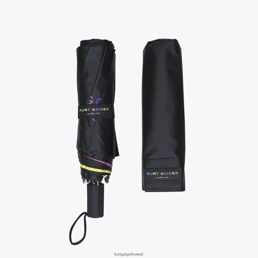 كيلووات Kurt Geiger نحيف مظلة لندن KGL أسود آخر X06PDH590 | مُكَمِّلات