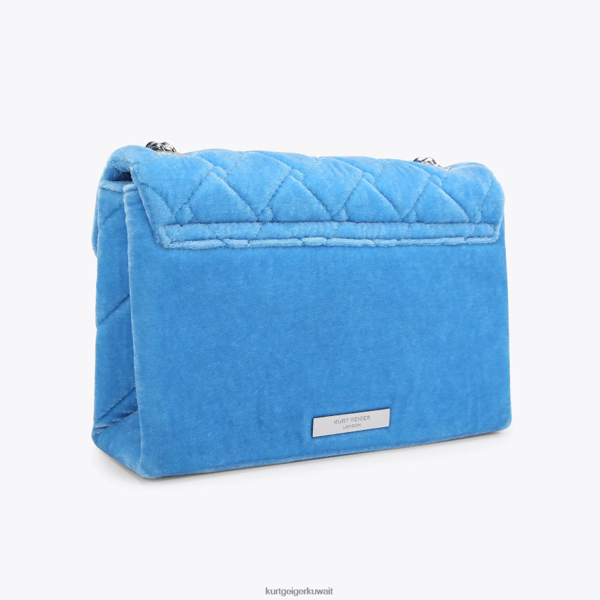 كيلووات Kurt Geiger نحيف لندن فيلفيت متوسطة كنسينغتون أزرق X06PDH107 | أكياس