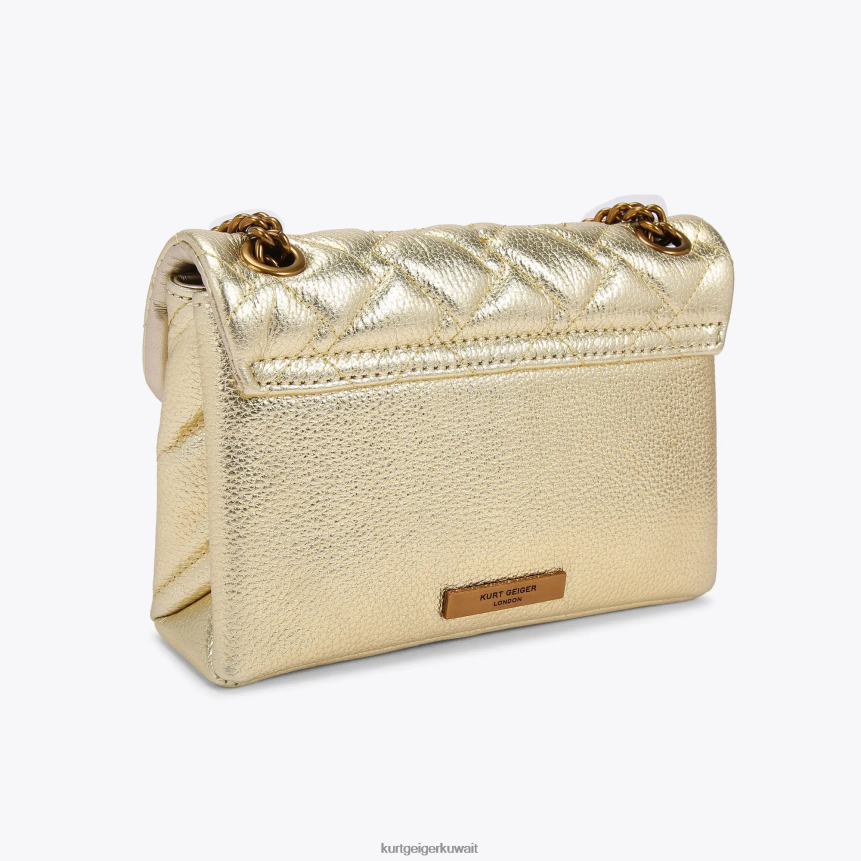 كيلووات Kurt Geiger نحيف جلد لندن ميني كنسينغتون آي ذهب X06PDH108 | أكياس