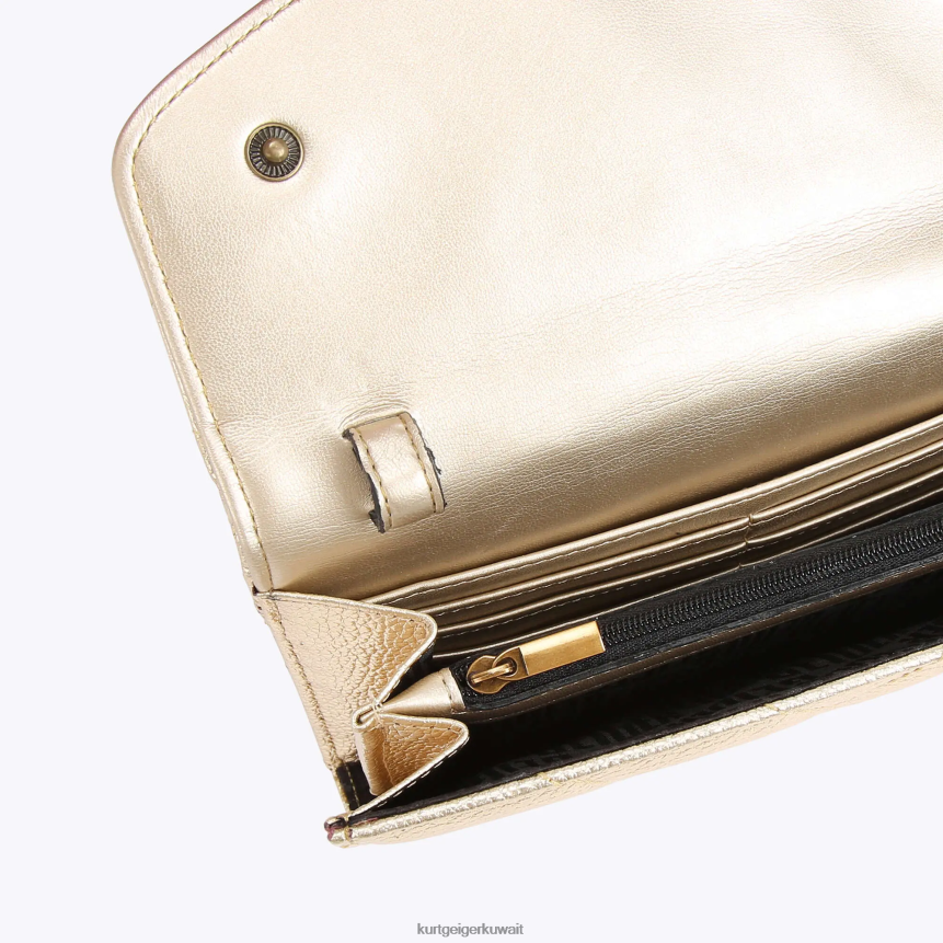 كيلووات Kurt Geiger نحيف محفظة لندن كنسينغتون على شكل عين ذهب X06PDH109 | أكياس