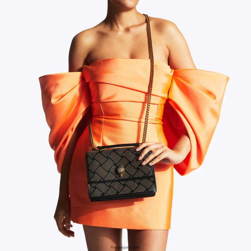 كيلووات Kurt Geiger نحيف لندن شورديتش كروس بودي أسود آخر X06PDH118 | أكياس