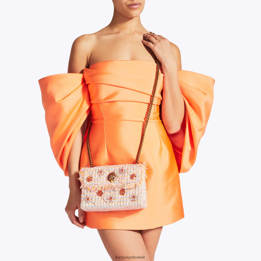 كيلووات Kurt Geiger نحيف حقيبة لندن تويد متوسطة كنسينغتون البرتقالي X06PDH11 | أكياس