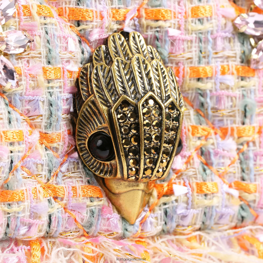 كيلووات Kurt Geiger نحيف حقيبة لندن تويد متوسطة كنسينغتون البرتقالي X06PDH11 | أكياس