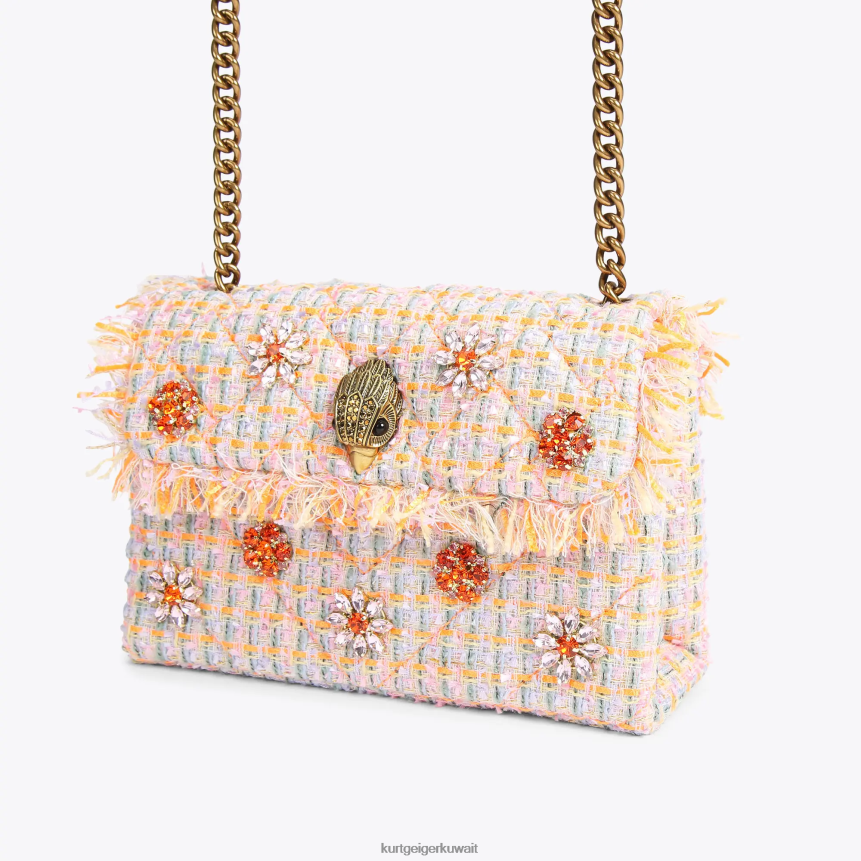 كيلووات Kurt Geiger نحيف حقيبة لندن تويد متوسطة كنسينغتون البرتقالي X06PDH11 | أكياس