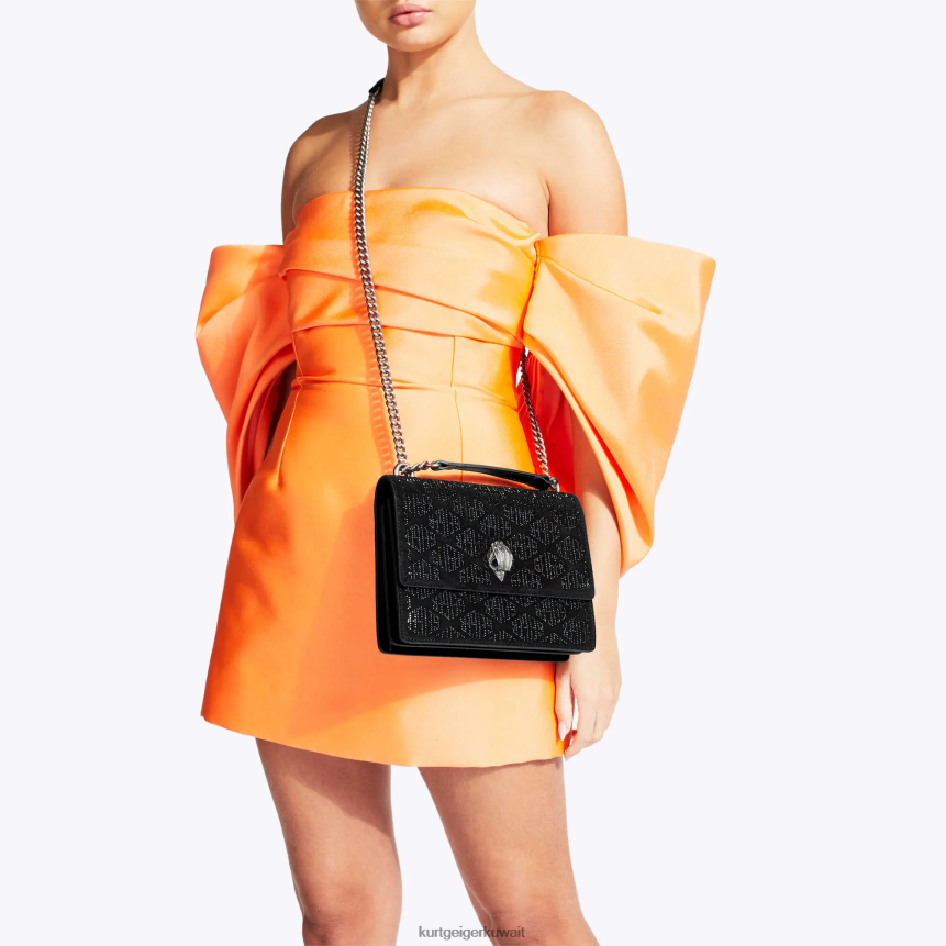 كيلووات Kurt Geiger نحيف لندن شورديتش كروس بودي أسود آخر X06PDH120 | أكياس