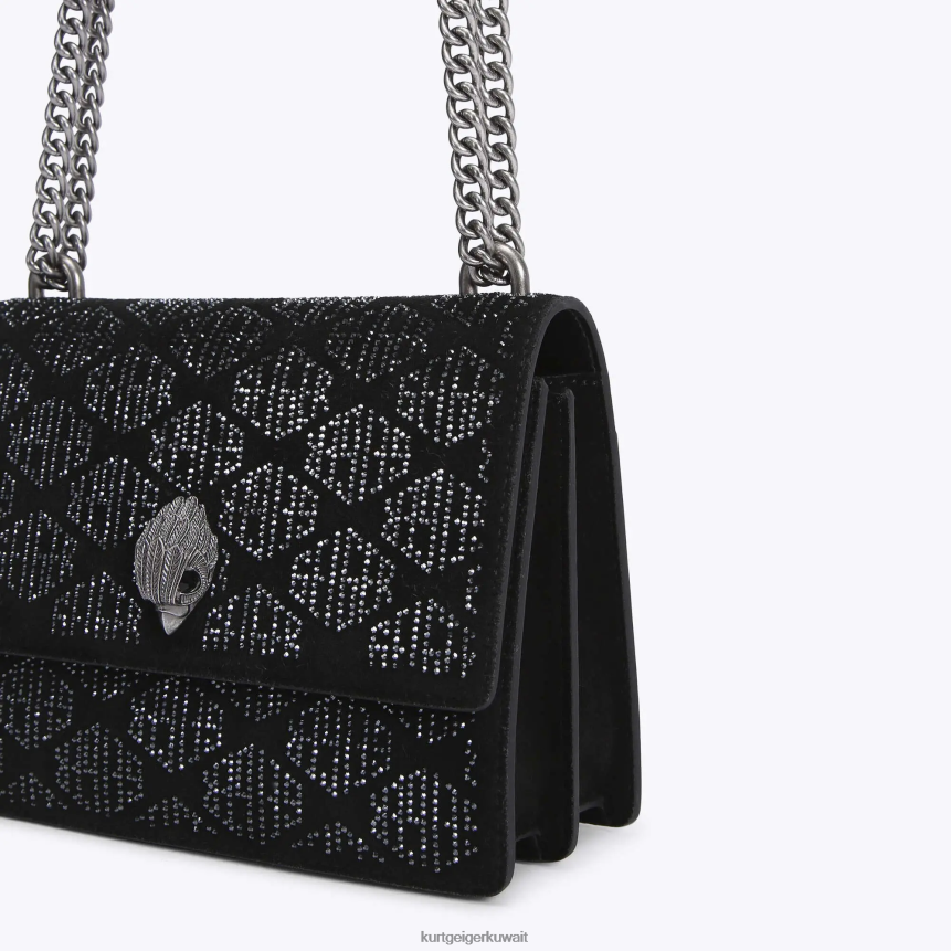 كيلووات Kurt Geiger نحيف لندن شورديتش كروس بودي أسود آخر X06PDH120 | أكياس