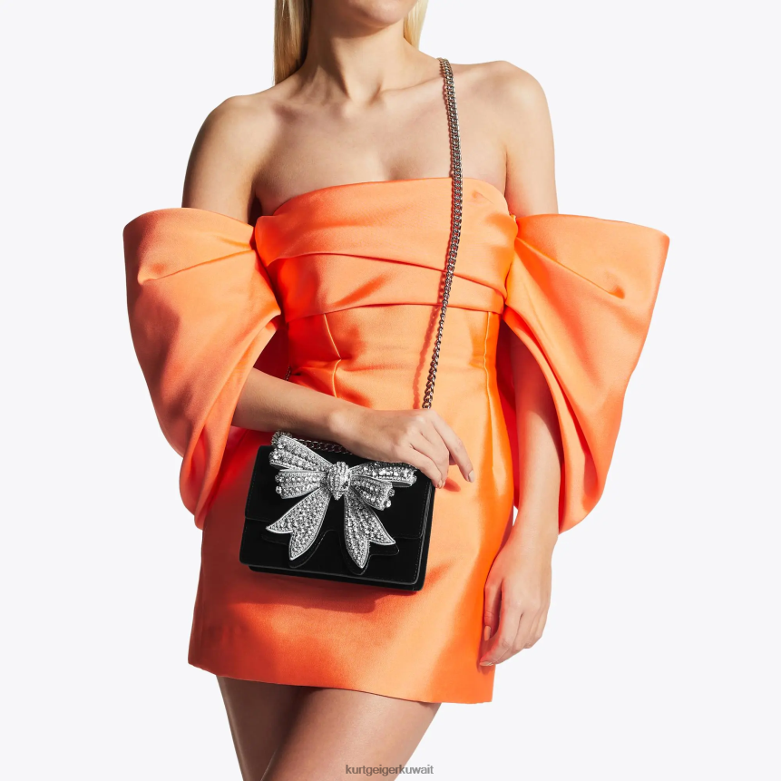 كيلووات Kurt Geiger نحيف لندن شورديتش كروس بودي صغير أسود أبيض X06PDH124 | أكياس