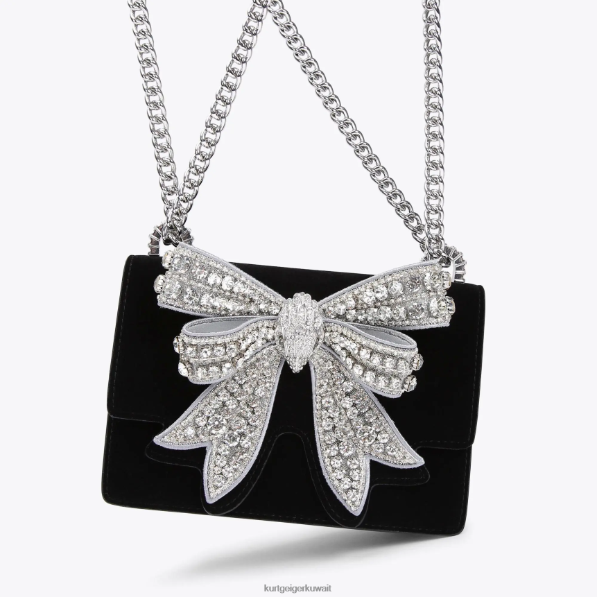 كيلووات Kurt Geiger نحيف لندن شورديتش كروس بودي صغير أسود أبيض X06PDH124 | أكياس