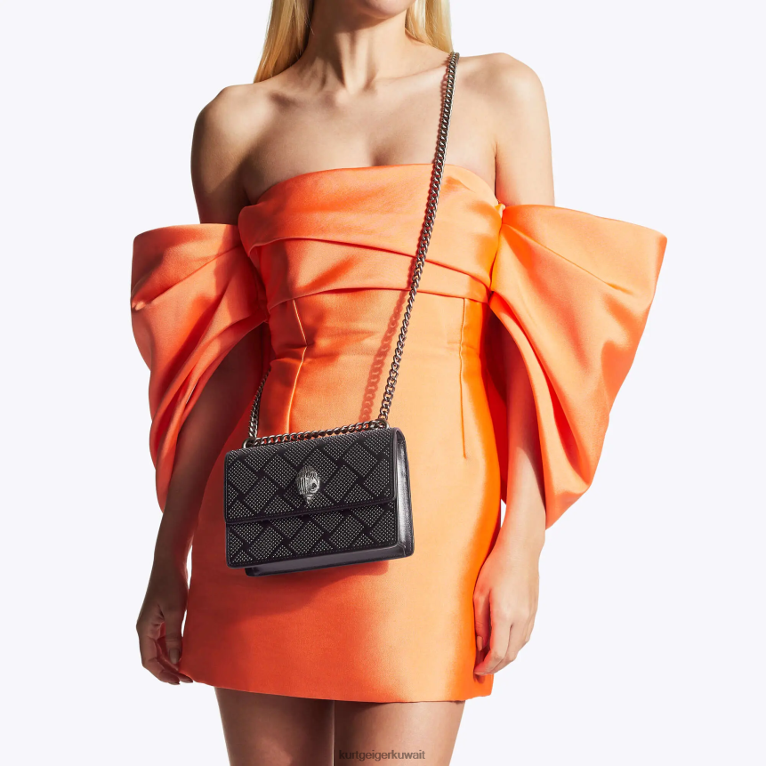 كيلووات Kurt Geiger نحيف لندن شورديتش كروس بودي صغير أسود آخر X06PDH125 | أكياس