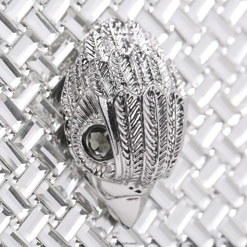 كيلووات Kurt Geiger نحيف لندن شورديتش كروس بودي صغير مزيج الفضة X06PDH129 | أكياس