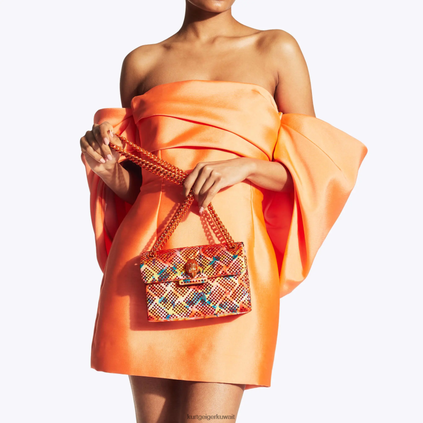 كيلووات Kurt Geiger نحيف قماش لندن ميني كنسينغتون البرتقالي X06PDH13 | أكياس