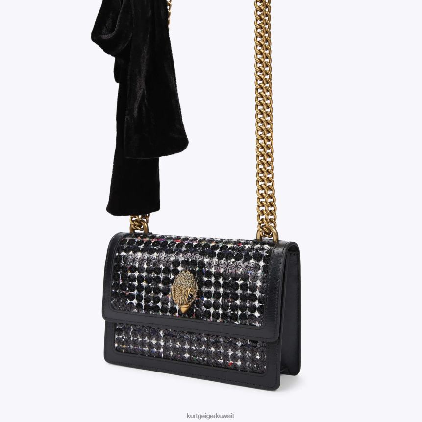 كيلووات Kurt Geiger نحيف لندن شورديتش كروس بودي صغير أسود X06PDH140 | أكياس
