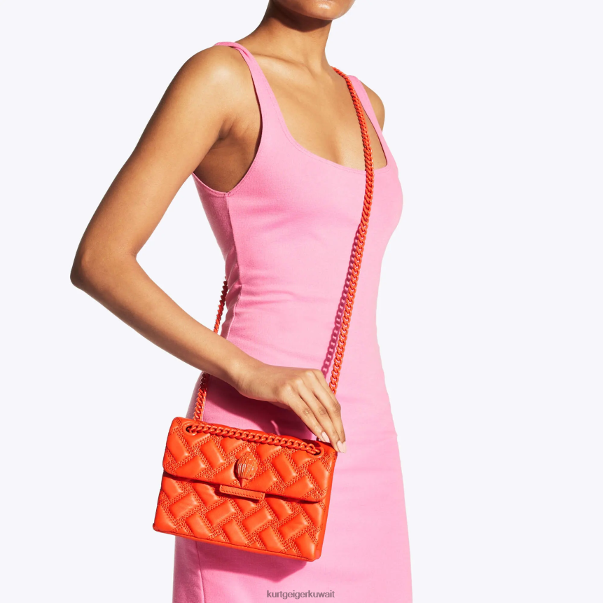 كيلووات Kurt Geiger نحيف لندن ميني كنسينغتون في لندن منقوع البرتقالي X06PDH15 | أكياس