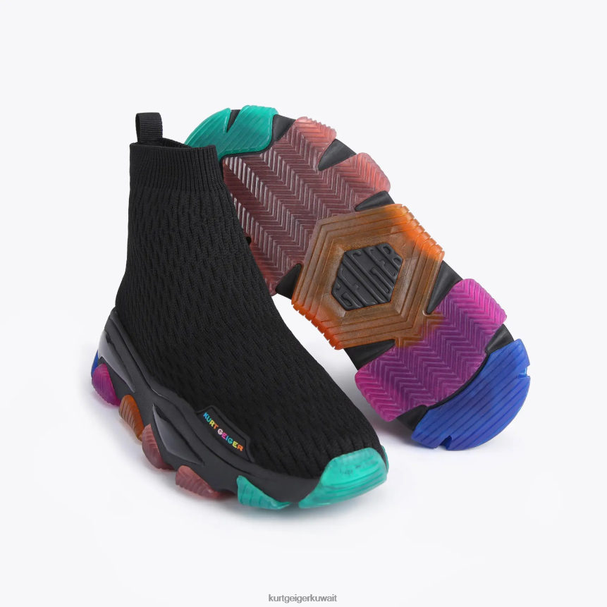 كيلووات Kurt Geiger نحيف جورب متماسك من لندن ليتي مزيج أسود X06PDH167 | أحذية