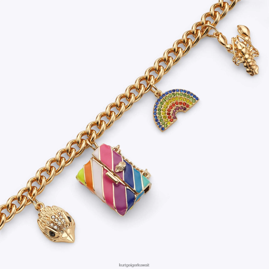 كيلووات Kurt Geiger نحيف لندن قلادة سحر متعددة ذهب X06PDH186 | مُكَمِّلات