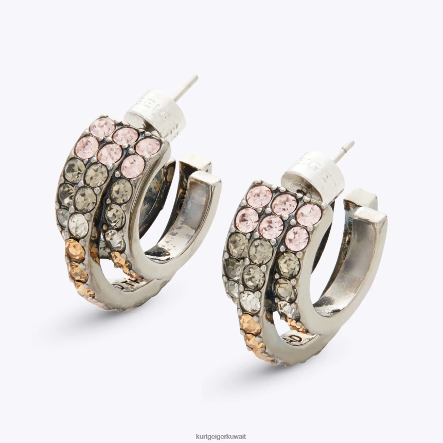 كيلووات Kurt Geiger نحيف الأطواق الثلاثية لقوس قزح لندن مزيج معدني X06PDH206 | مُكَمِّلات