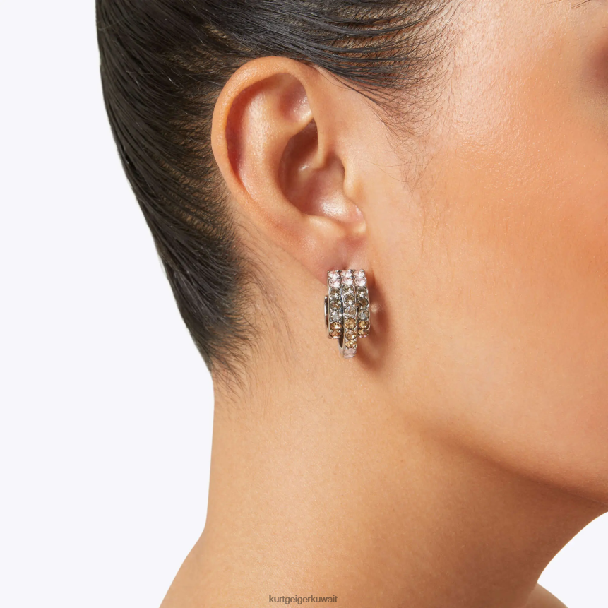 كيلووات Kurt Geiger نحيف الأطواق الثلاثية لقوس قزح لندن مزيج معدني X06PDH206 | مُكَمِّلات