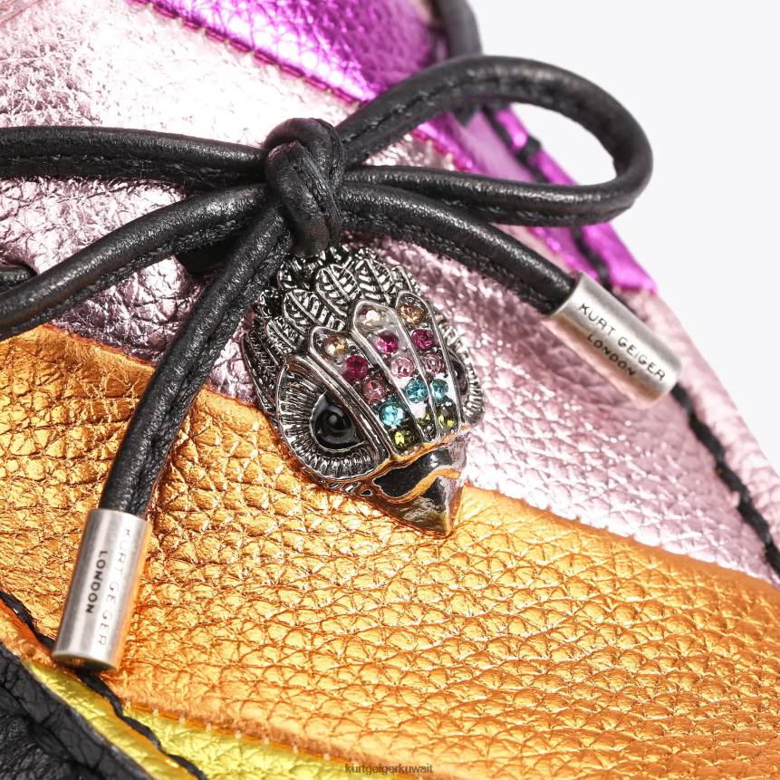 كيلووات Kurt Geiger نحيف حذاء موكاسين نسر لندن أسود آخر X06PDH227 | أحذية