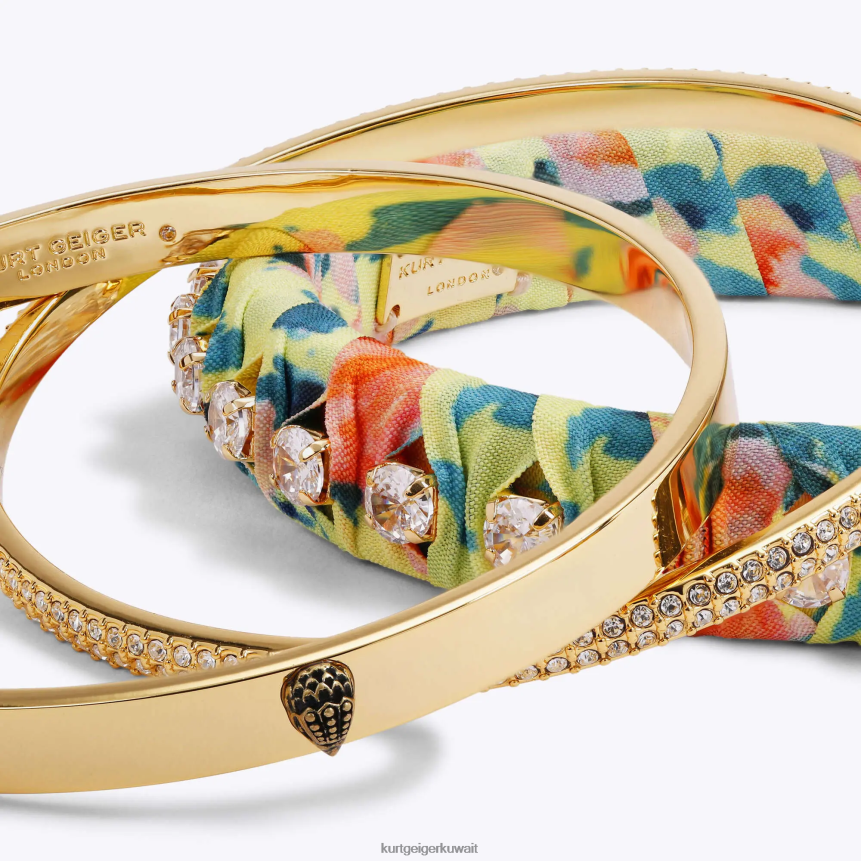 كيلووات Kurt Geiger نحيف وشاح لندن أساور ثلاثية البرتقالي X06PDH242 | مُكَمِّلات