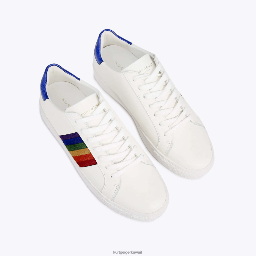 كيلووات Kurt Geiger رجال لندن لينون غروب الشمس متعدد مشط أبيض X06PDH245 | أحذية