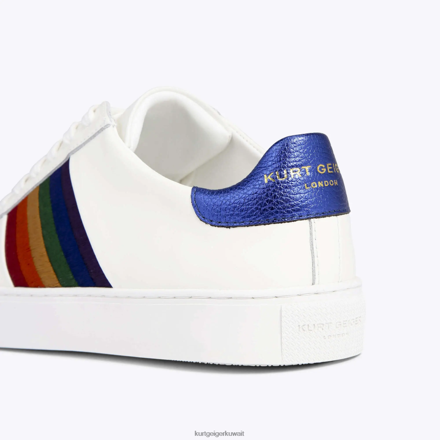 كيلووات Kurt Geiger رجال لندن لينون غروب الشمس متعدد مشط أبيض X06PDH245 | أحذية