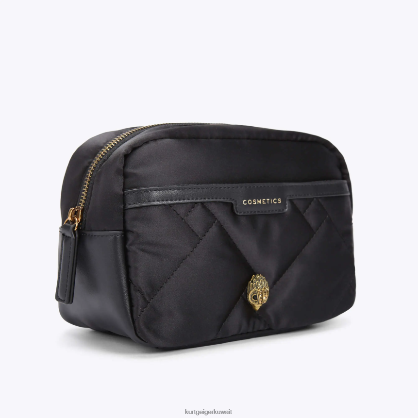 كيلووات Kurt Geiger نحيف حقيبة مستحضرات التجميل المعاد تدويرها في لندن أسود X06PDH280 | أكياس