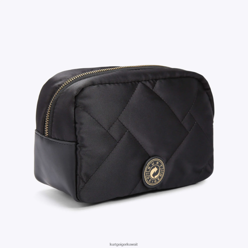 كيلووات Kurt Geiger نحيف حقيبة مستحضرات التجميل المعاد تدويرها في لندن أسود X06PDH280 | أكياس