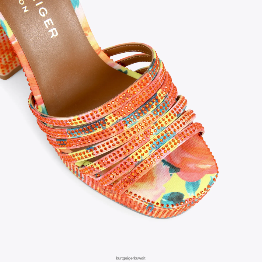كيلووات Kurt Geiger نحيف منصة ربطة عنق للكاحل من لندن بييرا البرتقالي X06PDH288 | أحذية