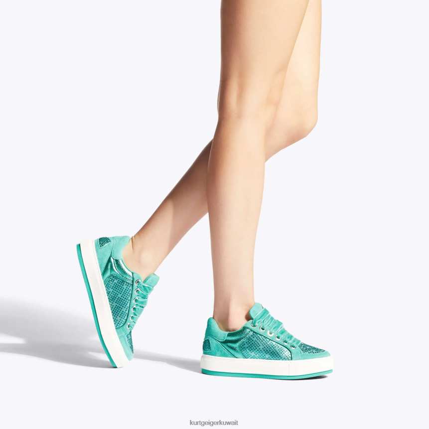 كيلووات Kurt Geiger نحيف لندن ساوث بانك أخضر X06PDH299 | أحذية