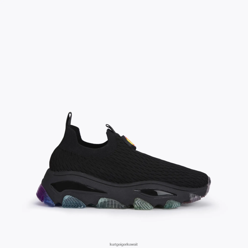 كيلووات Kurt Geiger نحيف لندن ليتي متماسكة أسود X06PDH305 | أحذية