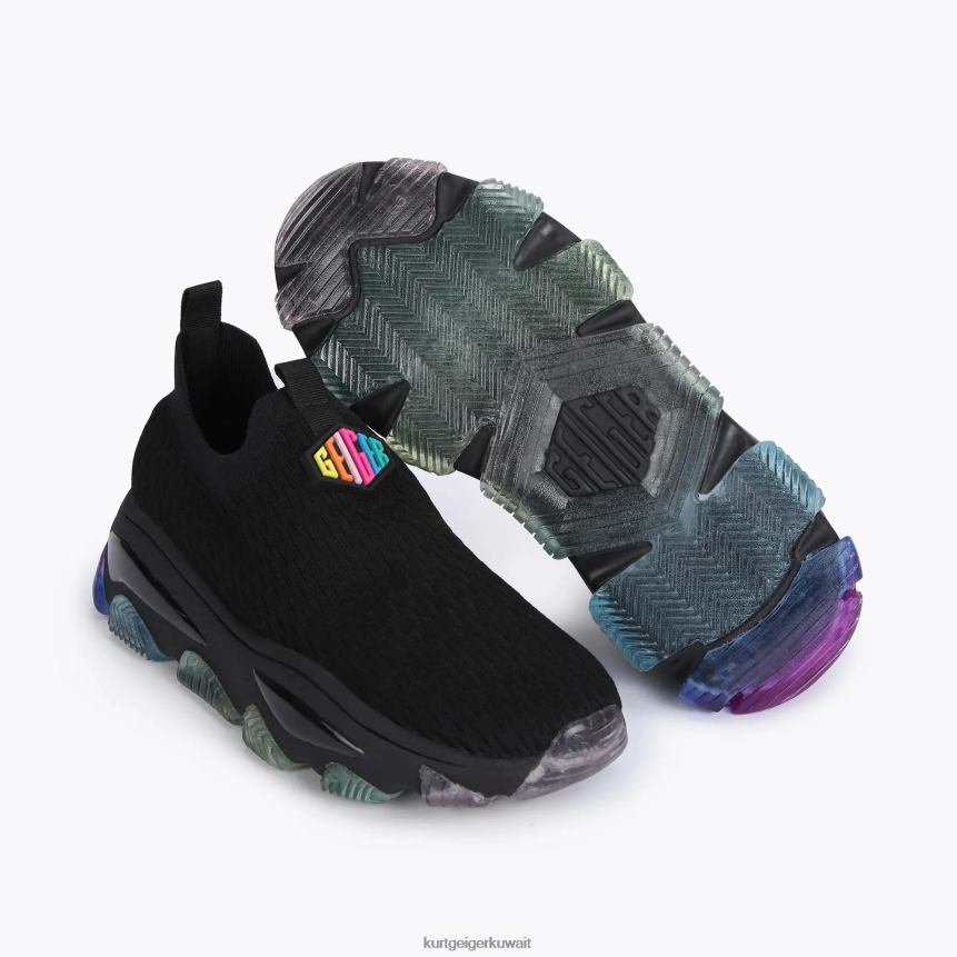 كيلووات Kurt Geiger نحيف لندن ليتي متماسكة أسود X06PDH305 | أحذية