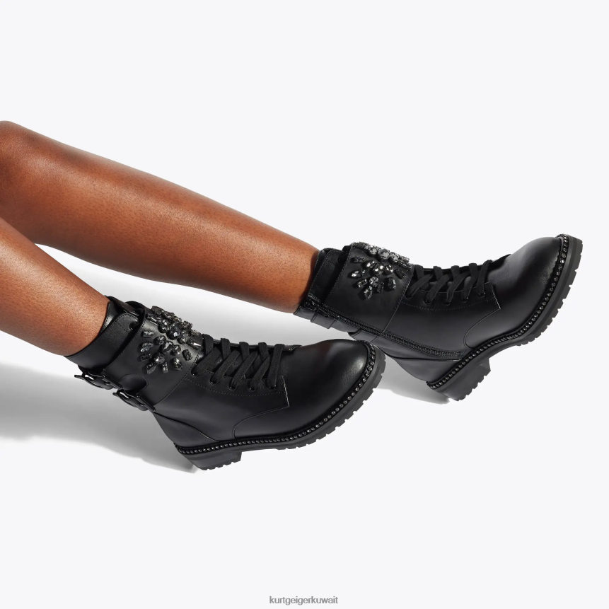 كيلووات Kurt Geiger نحيف لندن تنحدر مزيج أسود X06PDH310 | أحذية