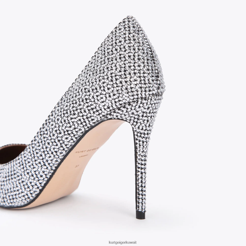 كيلووات Kurt Geiger نحيف لندن بلجرافيا فضة X06PDH321 | أحذية