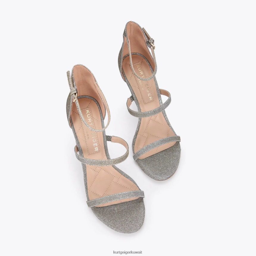 كيلووات Kurt Geiger نحيف لندن بارك لين فضة X06PDH325 | أحذية