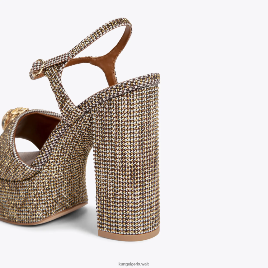 كيلووات Kurt Geiger نحيف صندل منصة كينسينغتون لندن اللون البيج X06PDH334 | أحذية