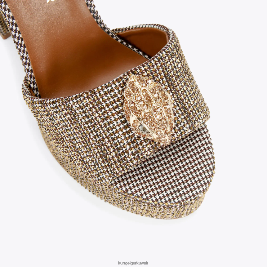 كيلووات Kurt Geiger نحيف صندل منصة كينسينغتون لندن اللون البيج X06PDH334 | أحذية