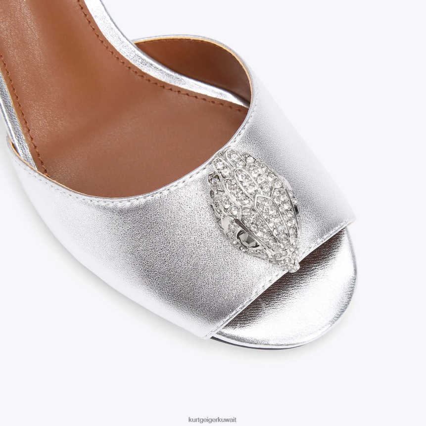 كيلووات Kurt Geiger نحيف لندن كنسينغتون د أورساي فضة X06PDH345 | أحذية