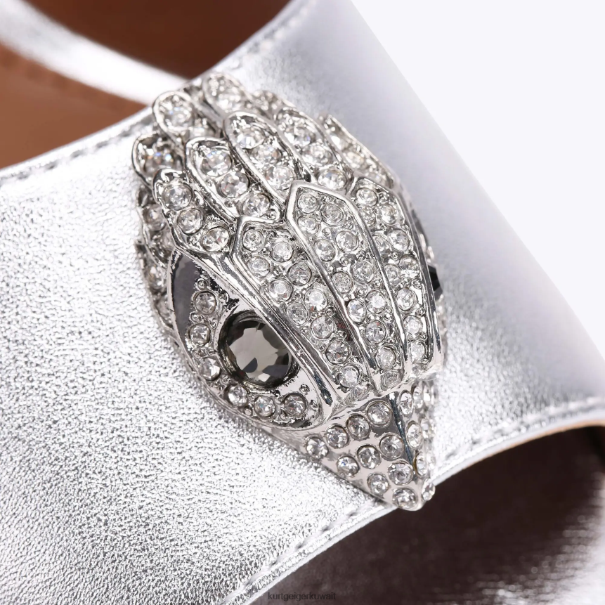 كيلووات Kurt Geiger نحيف لندن كنسينغتون د أورساي فضة X06PDH345 | أحذية