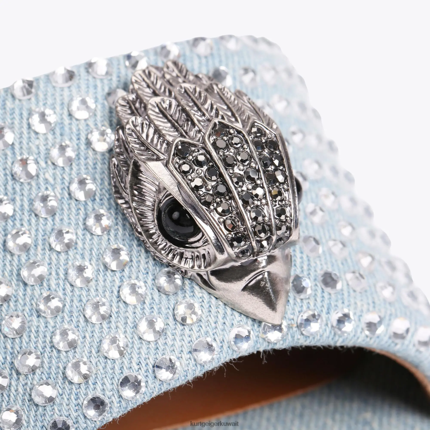 كيلووات Kurt Geiger نحيف صندل مسطح من لندن كنسينغتون أخرى زرقاء X06PDH349 | أحذية