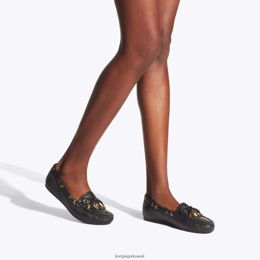 كيلووات Kurt Geiger نحيف حذاء موكاسين نسر لندن أسود X06PDH355 | أحذية