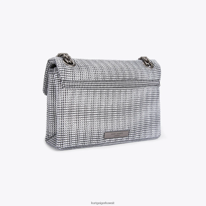 كيلووات Kurt Geiger نحيف قماش لندن ميني كنسينغتون فضة X06PDH35 | أكياس