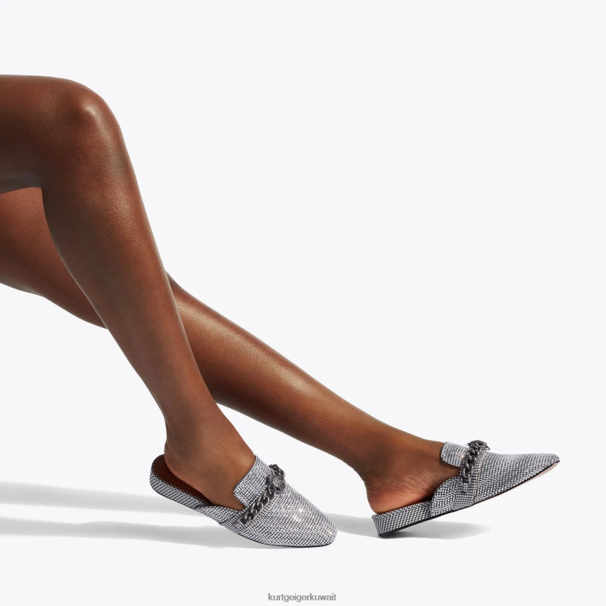 كيلووات Kurt Geiger نحيف لندن تشيلسي بغل فضة X06PDH362 | أحذية