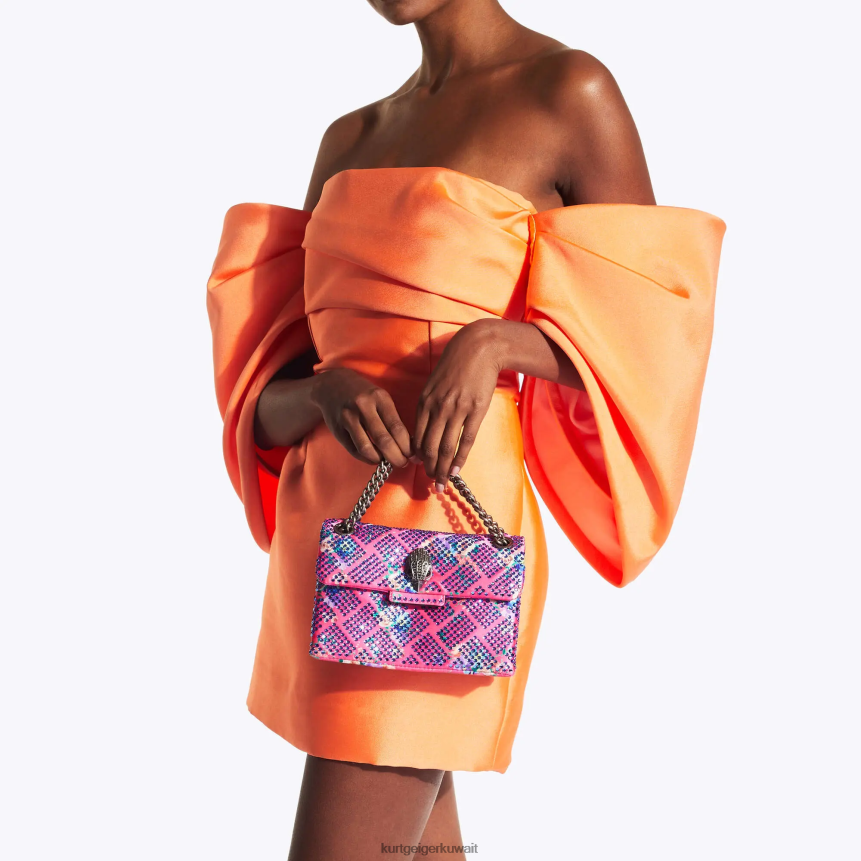 كيلووات Kurt Geiger نحيف قماش لندن ميني كنسينغتون مزيج وردي X06PDH36 | أكياس
