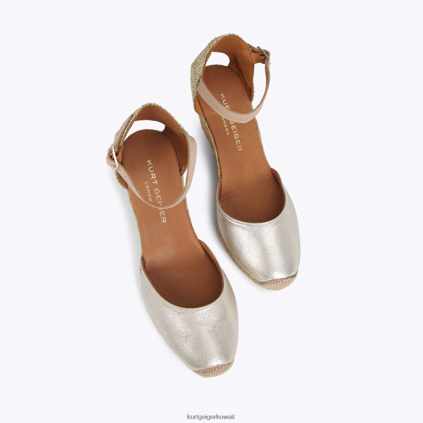 كيلووات Kurt Geiger نحيف لندن مونتي مزيج الذهب X06PDH370 | أحذية