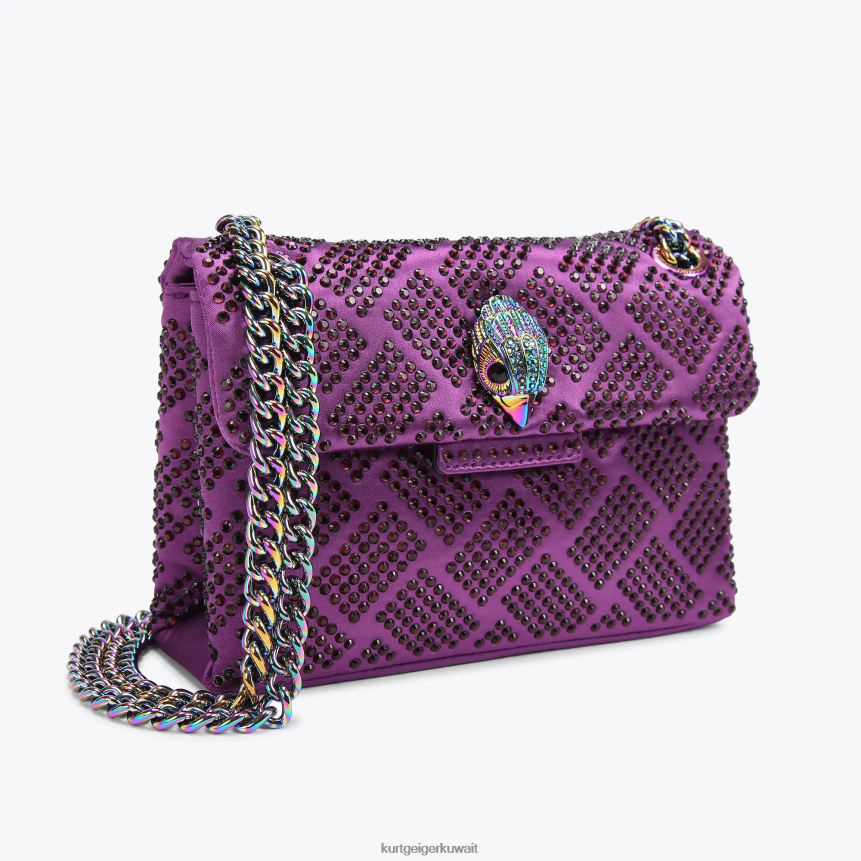 كيلووات Kurt Geiger نحيف قماش لندن ميني كنسينغتون أرجواني X06PDH37 | أكياس