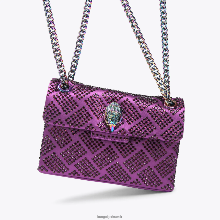 كيلووات Kurt Geiger نحيف قماش لندن ميني كنسينغتون أرجواني X06PDH37 | أكياس